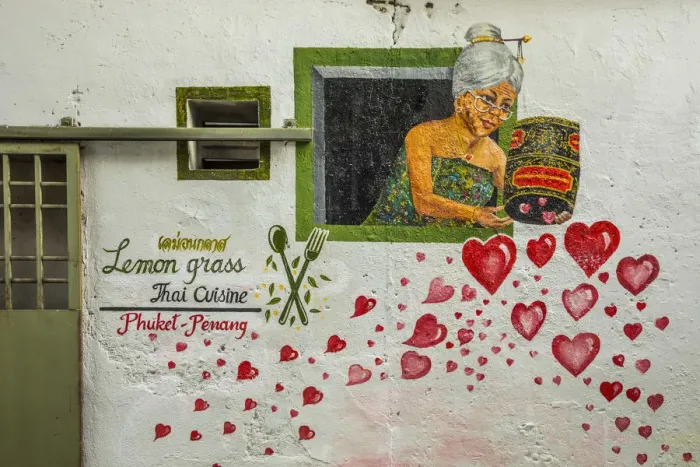 Framed Print : Street art, George Town, Penang Island, Malaysia