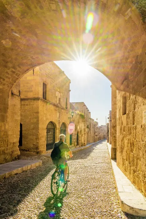 Framed Print : The Street of the Knights of Rhodes, in the Medieval City of Rhodes, UNESCO, Rhodes, Dodecanese Islands, Greece Framed Print : The Street of the Knights of Rhodes, in the Medieval City of Rhodes, UNESCO, Rhodes, Dodecanese Islands, Greece