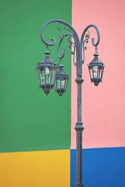 A street lamp of the 'Caminito', La Boca, Buenos Aires, Argentina