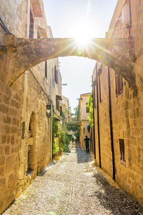Framed Print : A street in the Medieval City of Rhodes, UNESCO, Rhodes, Dodecanese Islands, Greece Framed Print : A street in the Medieval City of Rhodes, UNESCO, Rhodes, Dodecanese Islands, Greece