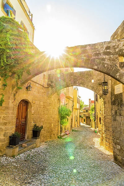 A street in the Medieval City of Rhodes, UNESCO, Rhodes, Dodecanese Islands, Greece