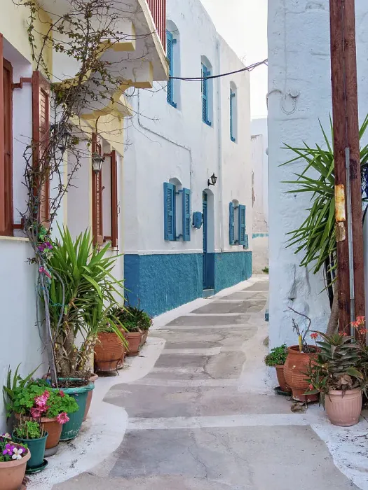 Framed Print : Street of Nikia Village, Nisyros Island, Dodecanese, Greece Framed Print : Street of Nikia Village, Nisyros Island, Dodecanese, Greece