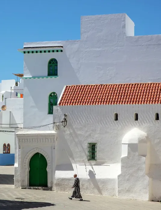 Framed Print : Street scene, Asilah, Northern Morocco Framed Print : Street scene, Asilah, Northern Morocco