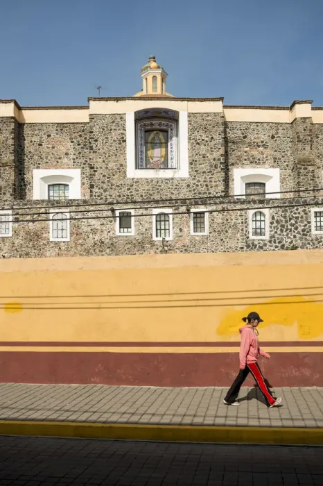 Framed Print : Street scene, Cholula, Puebla Province, Mexico Framed Print : Street scene, Cholula, Puebla Province, Mexico