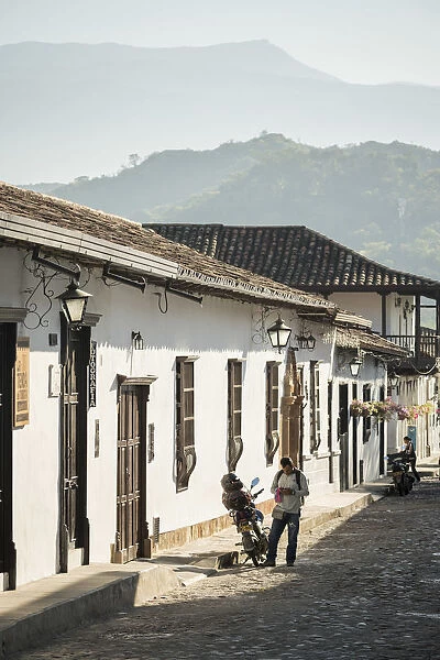 Street scene, Giron, Santander, Colombia, South America