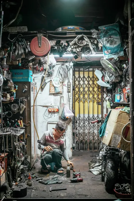 Framed Print : Street scene, Saigon, Ho Chi Minh City, Vietnam