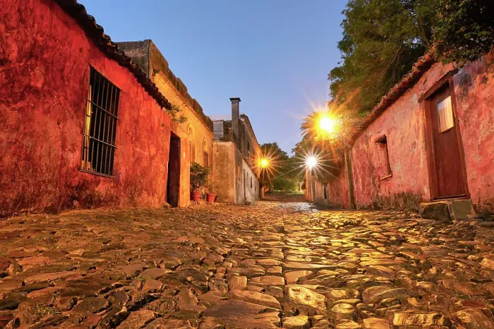 Framed Print : The Street of Sighs (Spanish: Calle de los Suspiros) at twilight, in the historical cask of Colonia de Sacramento, Uruguay. Colonia was declared UNESCO World Heritage Site in 1995 Framed Print : The Street of Sighs (Spanish: Calle de los Suspiros) at twilight, in the historical cask of Colonia de Sacramento, Uruguay. Colonia was declared UNESCO World Heritage Site in 1995