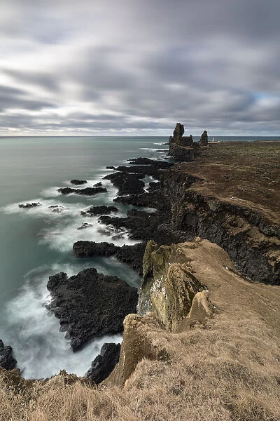 the stretch of coast of the Londragar, Vesturland, Western Iceland, Europe