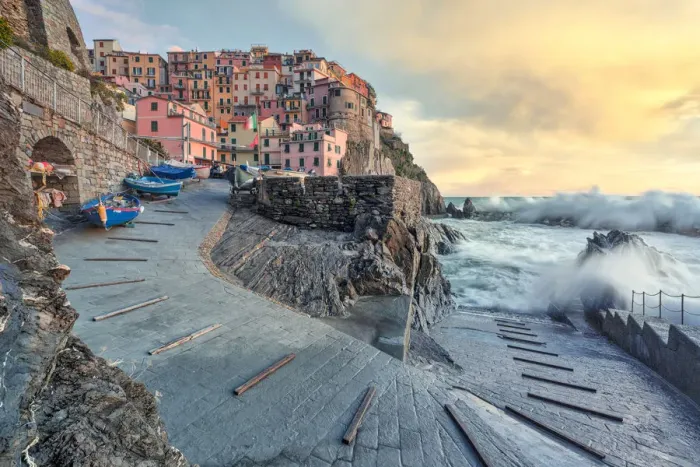 Framed Print : a strong storm hits the village of Manarola, Cinque Terre National Park Framed Print : a strong storm hits the village of Manarola, Cinque Terre National Park