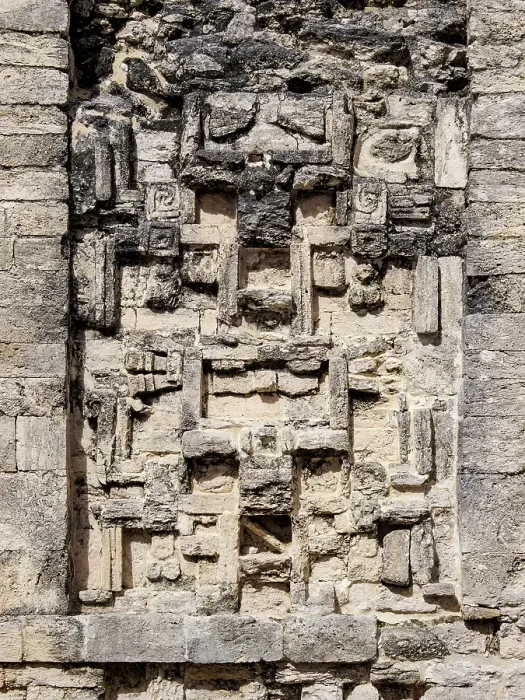 Framed Print : Structure I, detailed view, Xpuhil Archaeological Site, Xpujil, Campeche State, Mexico