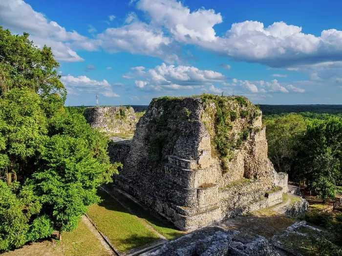 Framed Print : Structure I, elevated view, Becan Archaeological Site, Campeche State, Mexico
