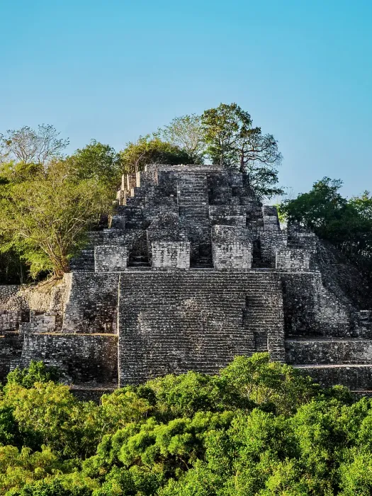 Framed Print : Structure II, Calakmul Archaeological Site, Campeche State, Mexico