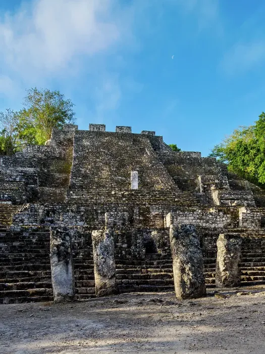 Framed Print : Structure II, Calakmul Archaeological Site, Campeche State, Mexico