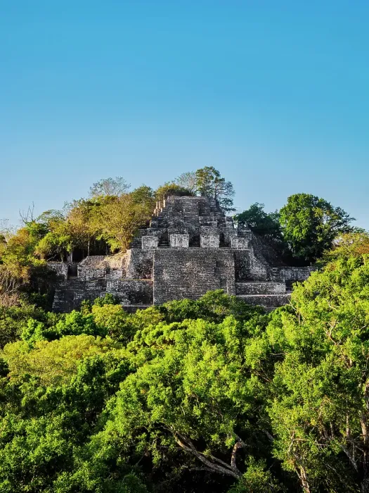 Framed Print : Structure II, Calakmul Archaeological Site, Campeche State, Mexico