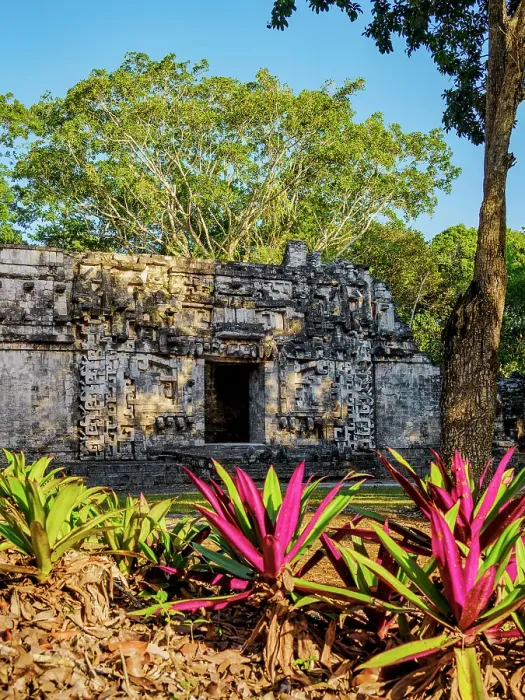 Framed Print : Structure II, monster mouth temple at sunset, Central Plaza, Chicanna Archaeological Site, Campeche State, Mexico Framed Print : Structure II, monster mouth temple at sunset, Central Plaza, Chicanna Archaeological Site, Campeche State, Mexico