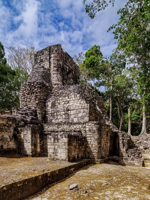 Framed Print : Structure V, Hormiguero Archaeological Site, Campeche State, Mexico