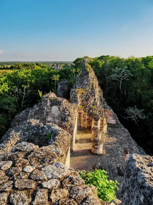Framed Print : Structure VIII at sunset, elevated view, Becan Archaeological Site, Campeche State, Mexico Framed Print : Structure VIII at sunset, elevated view, Becan Archaeological Site, Campeche State, Mexico