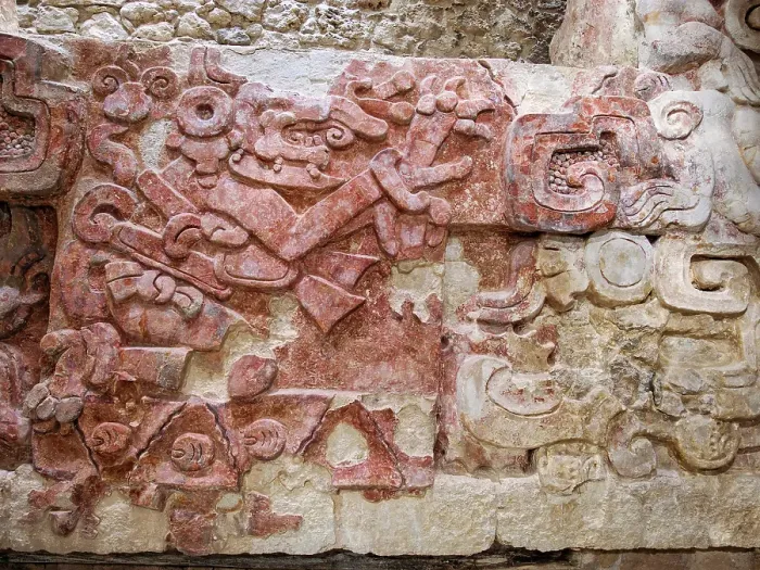 Framed Print : Stucco friezes at Balamku Archaeological Site, Campeche State, Mexico Framed Print : Stucco friezes at Balamku Archaeological Site, Campeche State, Mexico