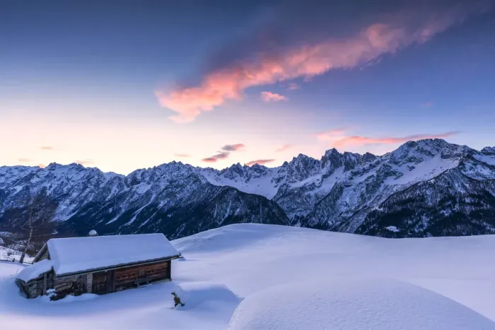 Framed Print : Stunning clouds above hut at sunrise. Soglio, Bregaglia Valley, Canton of Grisons Framed Print : Stunning clouds above hut at sunrise. Soglio, Bregaglia Valley, Canton of Grisons