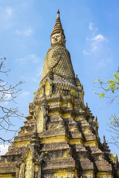 Stupa at Phnom Oudong, Kandal Province, Cambodia
