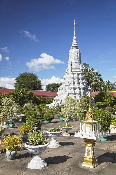 Stupa at Silver Pagoda inside Royal Palace complex, Phnom Penh, Cambodia