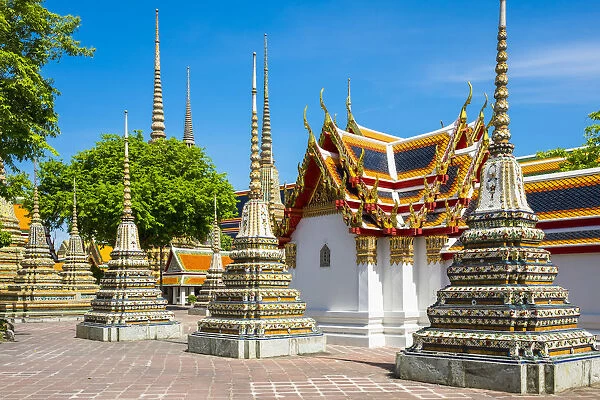 Stupas at Wat Pho (Temple of the Reclining Buddha), Bangkok, Thailand