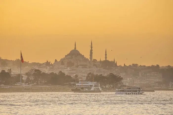 Framed Print : Suleymaniye Camii (Mosque) across the Bosphorus, Istanbul, Turkey Framed Print : Suleymaniye Camii (Mosque) across the Bosphorus, Istanbul, Turkey