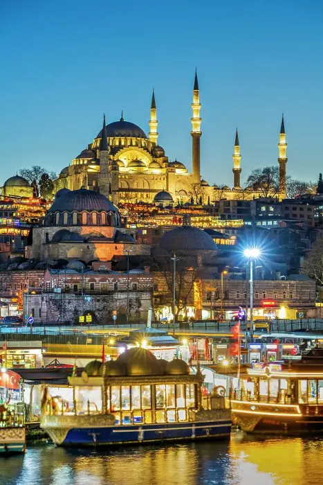 Framed Print : Suleymaniye Mosque at twilight, Istanbul, Turkey