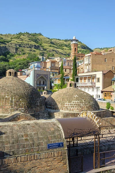 Sulphur baths and historic buildings in the Abanotubani bath district, Tbilisi (Tiflis)