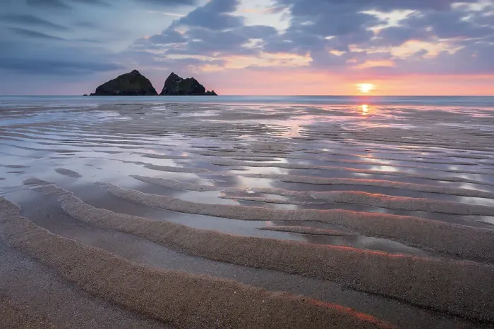 Framed Print : Summer sunset over Holywell Bay Beach near Newquay, Cornwall, England. Summer (June) 2024 Framed Print : Summer sunset over Holywell Bay Beach near Newquay, Cornwall, England. Summer (June) 2024