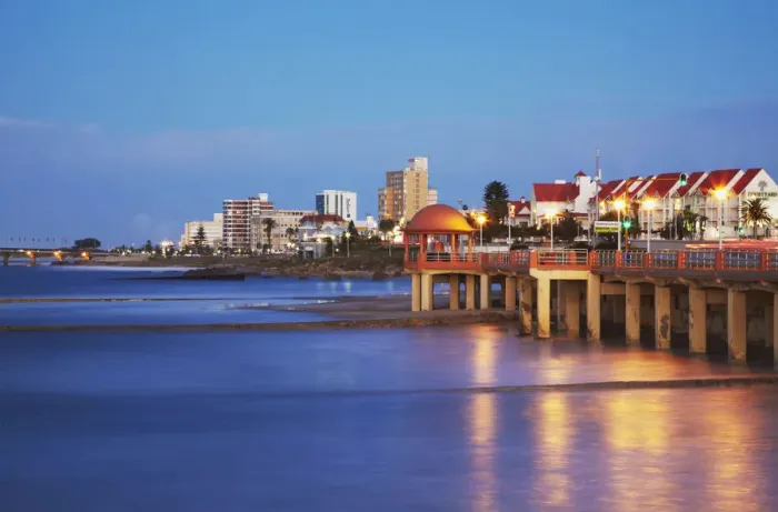 Framed Print : Summerstrand beachfront at dusk, Port Elizabeth, Eastern Cape, South Africa Framed Print : Summerstrand beachfront at dusk, Port Elizabeth, Eastern Cape, South Africa