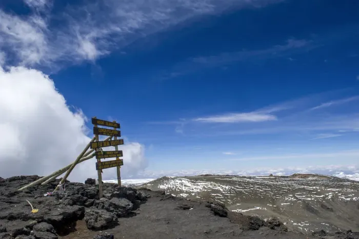 Framed Print : The Summit of Mount Kilimanjaro, Uhuru Peak, at 19, 340ft Framed Print : The Summit of Mount Kilimanjaro, Uhuru Peak, at 19, 340ft