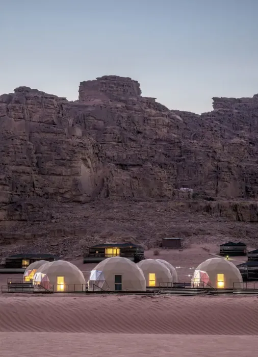 Framed Print : Sun City Camp at dusk, Wadi Rum, Aqaba Governorate, Jordan Framed Print : Sun City Camp at dusk, Wadi Rum, Aqaba Governorate, Jordan