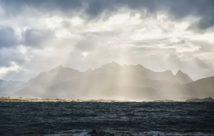 Framed Print : Sun rays on Flakstadoya seen from Vareid, Nordland, Lofoten Islands, Norway Framed Print : Sun rays on Flakstadoya seen from Vareid, Nordland, Lofoten Islands, Norway