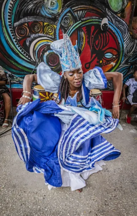 Framed Print : Every Sunday Rumba dancers perform in Callejon de hamel, Centro Habana Province, Havana