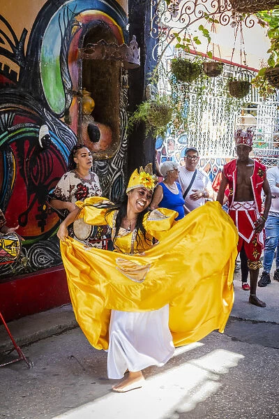 Every Sunday Rumba dancers perform in Callejon de hamel, Centro Habana Province, Havana