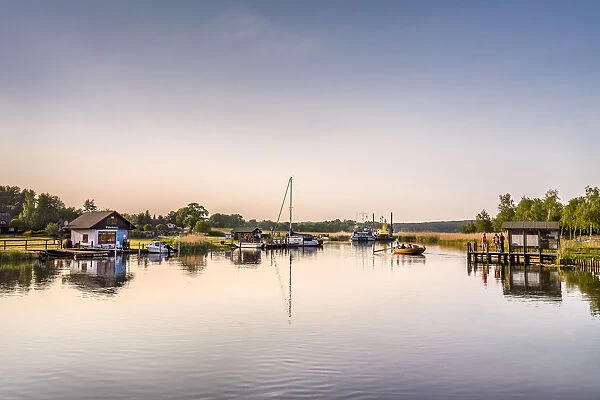 Sundown at lake Sellin, RAogen Island, Mecklenburg-Western Pomerania, Germany