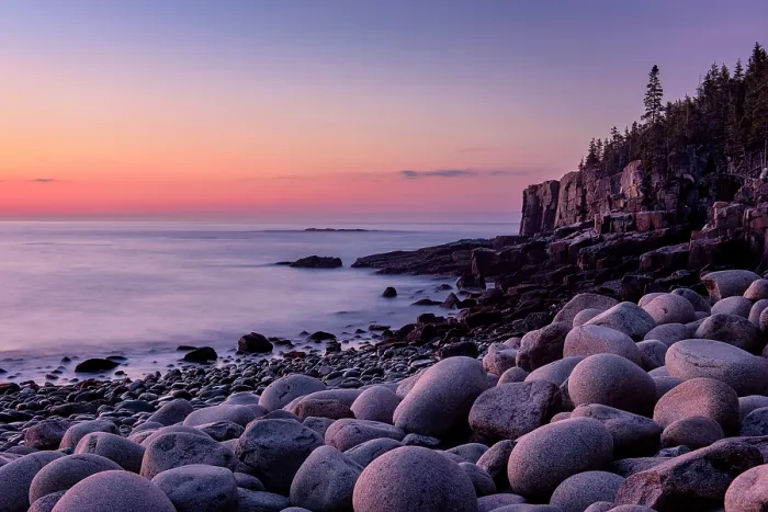 Framed Print : Sunrise from Boulder Beach, Acadia National Park, Maine, USA Framed Print : Sunrise from Boulder Beach, Acadia National Park, Maine, USA