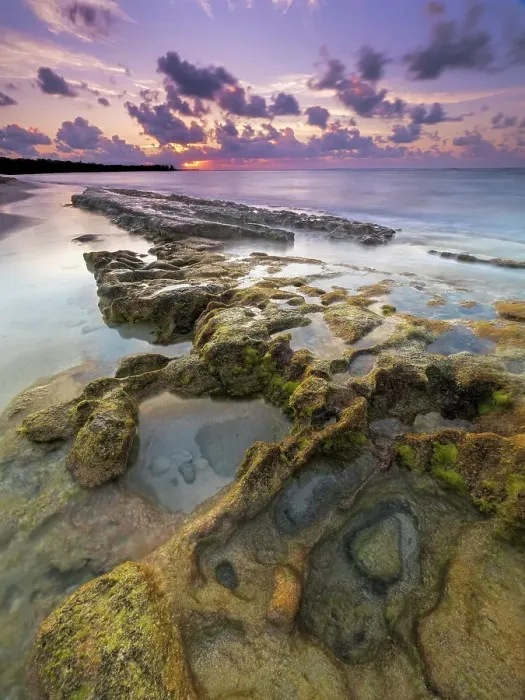 Framed Print : Sunrise on the Caribbean Sea at Spotts Beach on Grand Cayman, Cayman Islands, British West Indies