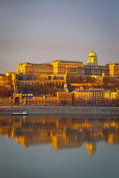Sunrise over Castle Hill & The River Danube, Budapest, Hungary