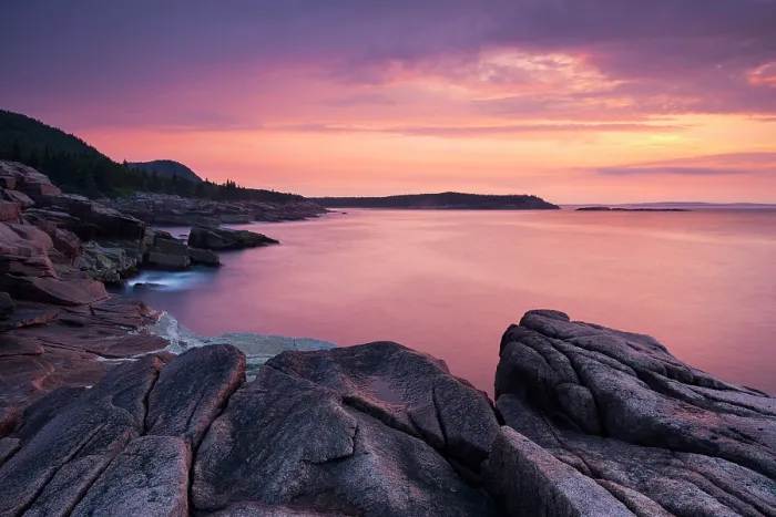Framed Print : Sunrise on coast at Acadia National Park, Maine, USA Framed Print : Sunrise on coast at Acadia National Park, Maine, USA