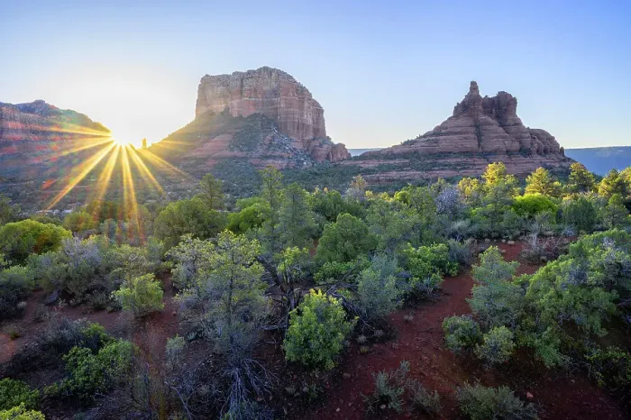 Framed Print : Sunrise at Courthouse Butt and Bell Rock, Sedona, Arizona, USA Framed Print : Sunrise at Courthouse Butt and Bell Rock, Sedona, Arizona, USA