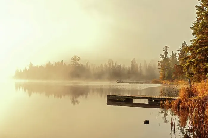 Framed Print : Sunrise and fog on Lyons Lake Whiteshell Provincial Park, Manitoba, Canada Framed Print : Sunrise and fog on Lyons Lake Whiteshell Provincial Park, Manitoba, Canada