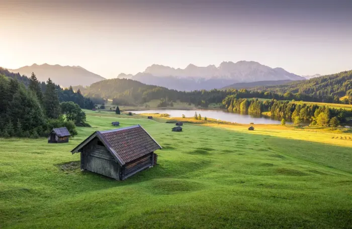 Framed Print : Sunrise at Geroldsee, near Garmisch Partenkirchen, Bayern, Germany