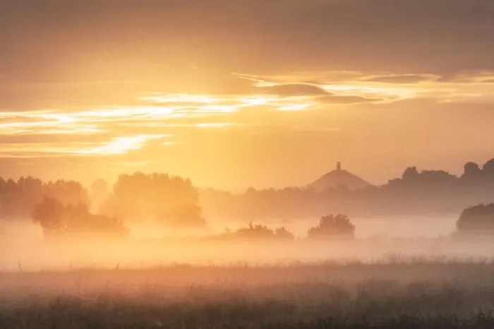 Framed Print : Sunrise over Glastonbury Tor, Somerset Levels, Somerset, England, UK Framed Print : Sunrise over Glastonbury Tor, Somerset Levels, Somerset, England, UK