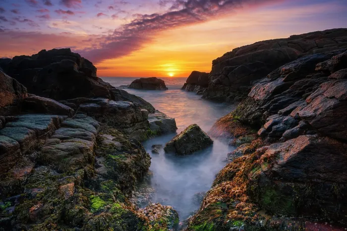 Framed Print : Sunrise from Hazard Rocks, Narragansett, Rhode Island, USA Framed Print : Sunrise from Hazard Rocks, Narragansett, Rhode Island, USA