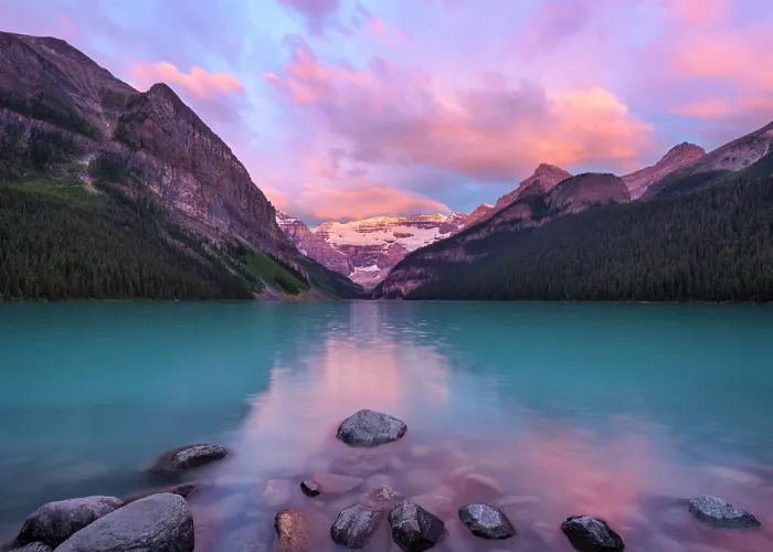 Framed Print : Sunrise from Lake Louise, Banff National Park, Alberta, Canada Framed Print : Sunrise from Lake Louise, Banff National Park, Alberta, Canada