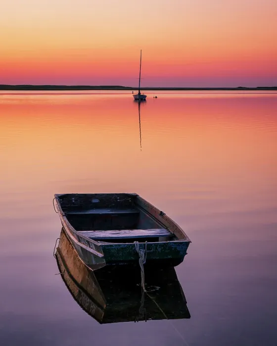 Framed Print : Sunrise from a marsh on Cape Cod with a single rowboat, Orleans, Massachusetts, USA Framed Print : Sunrise from a marsh on Cape Cod with a single rowboat, Orleans, Massachusetts, USA