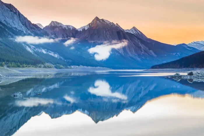 Framed Print : Sunrise on Medicine Lake, Jasper National Park, Alberta, Canada Framed Print : Sunrise on Medicine Lake, Jasper National Park, Alberta, Canada