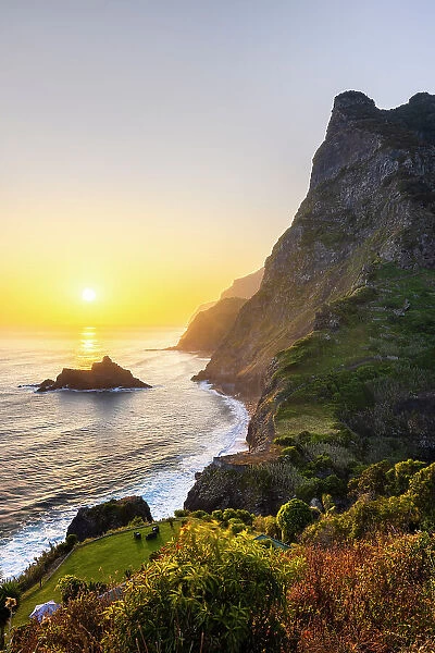 Sunrise from Miradouro Sao Cristovao during summer, Sao Vicente, Boaventura, Madeira, Portugal